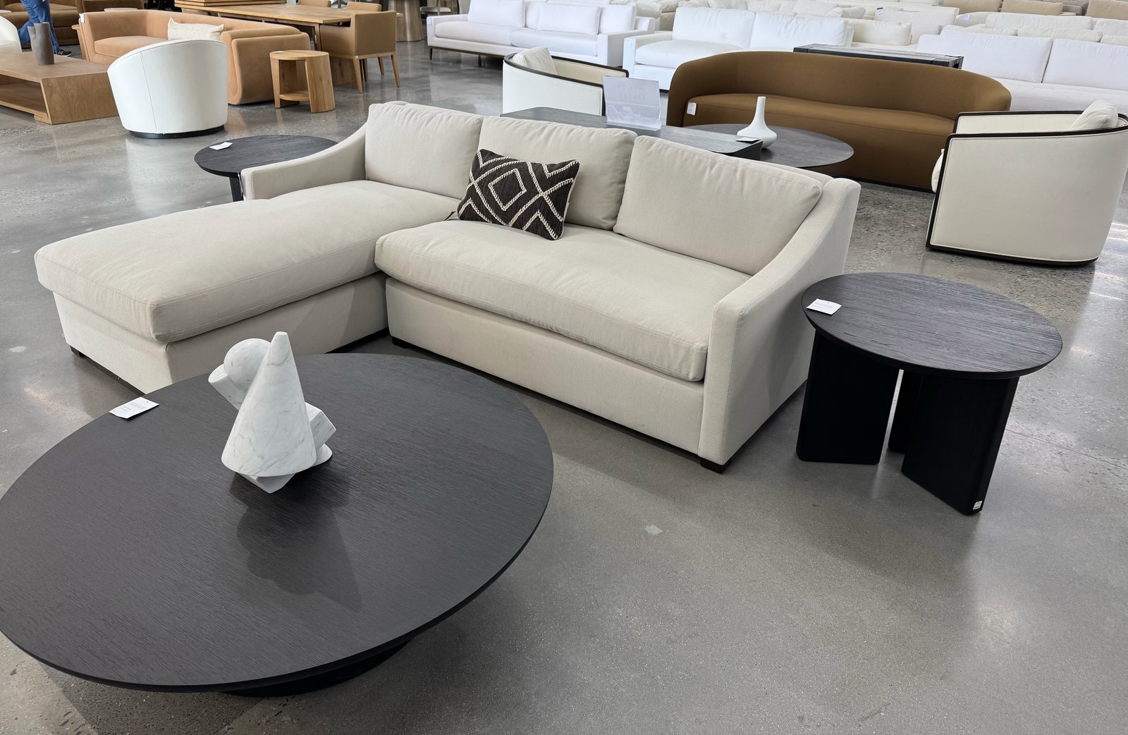 Belgian Classic Slope Arm Sectional Sofa