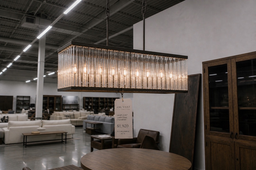 Langford 42” Linear Glass Chandelier