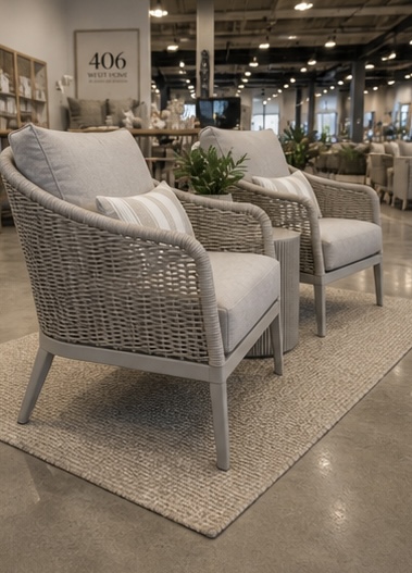 Harbor Outdoor Lounge Chair Set (2) with Side Table