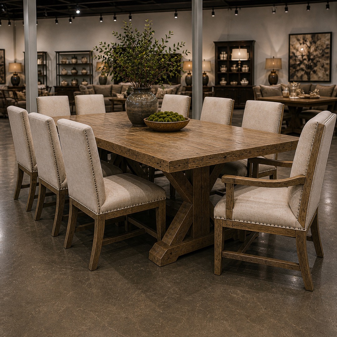 Hudson Estate 9-Piece Reclaimed Wood Dining Set