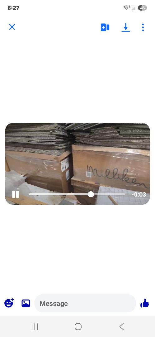 Milliken carpet tile high end usually $16 a sf our over stock is your gain